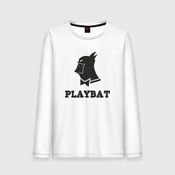 Лонгслив хлопковый мужской Playbat, цвет: белый