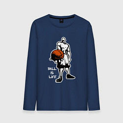 Мужской лонгслив Мяч это жизнь