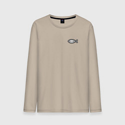 Мужской лонгслив Спаси и сохрани фигурный текст