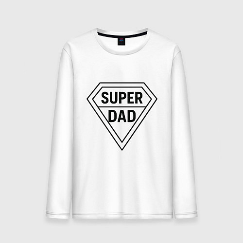 Мужской лонгслив Superdad / Белый – фото 1