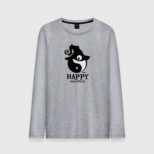 Мужской лонгслив Счастливого Хэллоуина и гармонии / Меланж – фото 1