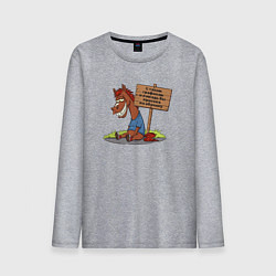 Мужской лонгслив Конь уставший