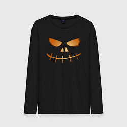 Лонгслив хлопковый мужской Evil smile, цвет: черный