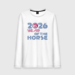 Мужской лонгслив 2026 год красной огненной лошади