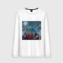 Мужской лонгслив Halloween Miku zombie