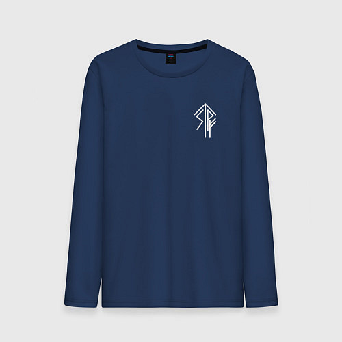 Мужской лонгслив Став рун на удачу и силу / Тёмно-синий – фото 1