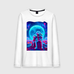 Мужской лонгслив Морти и Рик на неоновой планете