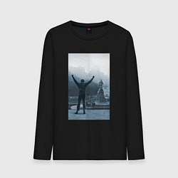 Лонгслив хлопковый мужской Рокки, цвет: черный