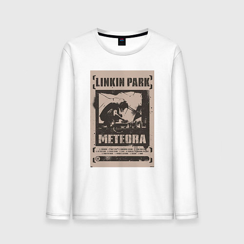 Мужской лонгслив Linkin Park постер / Белый – фото 1