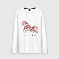 Мужской лонгслив Лошадь в русском стиле