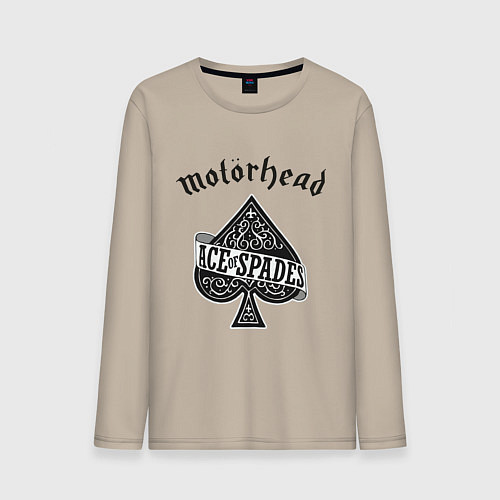 Мужской лонгслив Motorhead: Ace of spades / Миндальный – фото 1
