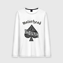 Лонгслив хлопковый мужской Motorhead: Ace of spades, цвет: белый