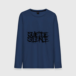 Лонгслив хлопковый мужской Suicide Silence цвета тёмно-синий — фото 1