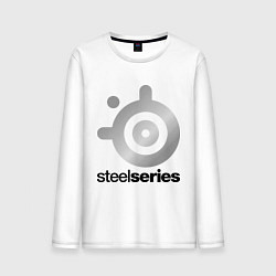 Лонгслив хлопковый мужской SteelSeries, цвет: белый