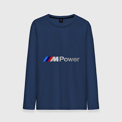 Лонгслив хлопковый мужской BMW M Power, цвет: тёмно-синий