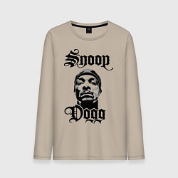 Лонгслив хлопковый мужской Snoop Dogg Face, цвет: миндальный