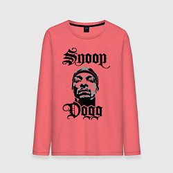 Лонгслив хлопковый мужской Snoop Dogg Face, цвет: коралловый