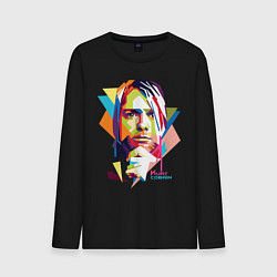 Лонгслив хлопковый мужской Kurt Cobain: Colors, цвет: черный