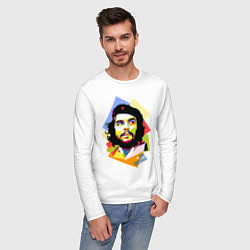 Лонгслив хлопковый мужской Che Guevara Art, цвет: белый — фото 2
