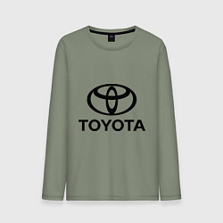 Лонгслив хлопковый мужской Toyota Logo, цвет: авокадо