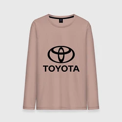 Лонгслив хлопковый мужской Toyota Logo, цвет: пыльно-розовый