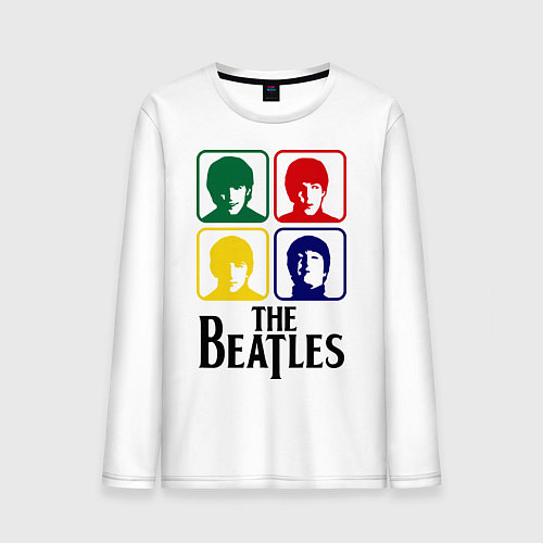 Мужской лонгслив The Beatles: Colors / Белый – фото 1