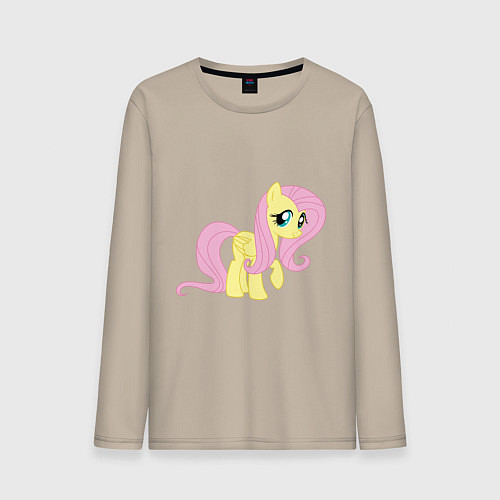 Мужской лонгслив Пони пегас Флаттершай / Миндальный – фото 1