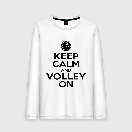 Мужской лонгслив Keep Calm & Volley On / Белый – фото 1