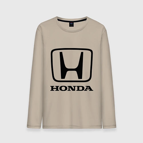 Мужской лонгслив Honda logo / Миндальный – фото 1