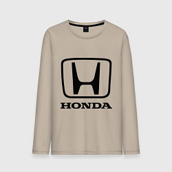 Лонгслив хлопковый мужской Honda logo, цвет: миндальный