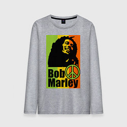 Лонгслив хлопковый мужской Bob Marley: Jamaica, цвет: меланж