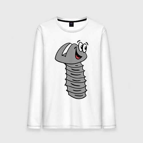 Мужской лонгслив Влюбленный болт / Белый – фото 1