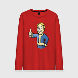 Лонгслив хлопковый мужской Fallout vault boy, цвет: красный