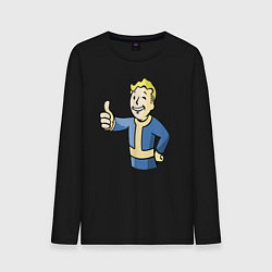 Лонгслив хлопковый мужской Fallout vault boy, цвет: черный