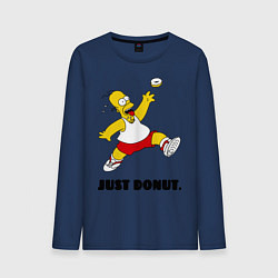 Лонгслив хлопковый мужской Just Donut, цвет: тёмно-синий
