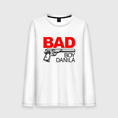 Мужской лонгслив Bad boy Danila / Белый – фото 1