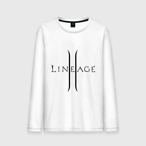 Мужской лонгслив Lineage logo / Белый – фото 1