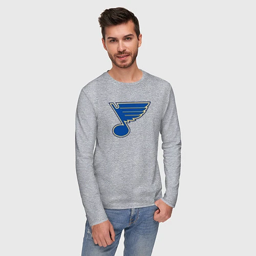 Мужской лонгслив St Louis Blues / Меланж – фото 3