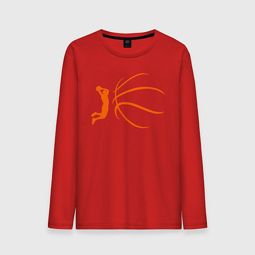 Мужской лонгслив Баскетбол - это моя жизнь / Красный – фото 1