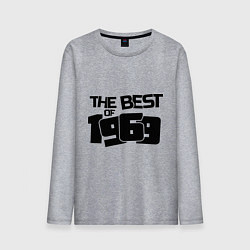 Лонгслив хлопковый мужской The best of 1969, цвет: меланж