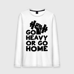 Мужской лонгслив Go heavy or go home