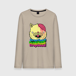 Лонгслив хлопковый мужской Dropdead Kitty, цвет: миндальный