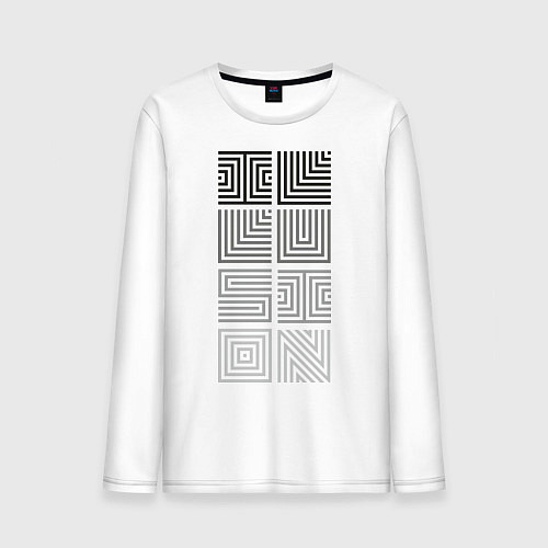 Мужской лонгслив Illusion grey / Белый – фото 1