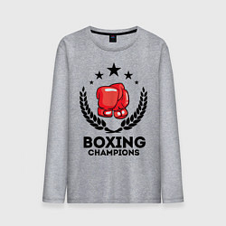 Лонгслив хлопковый мужской Boxing Champions, цвет: меланж