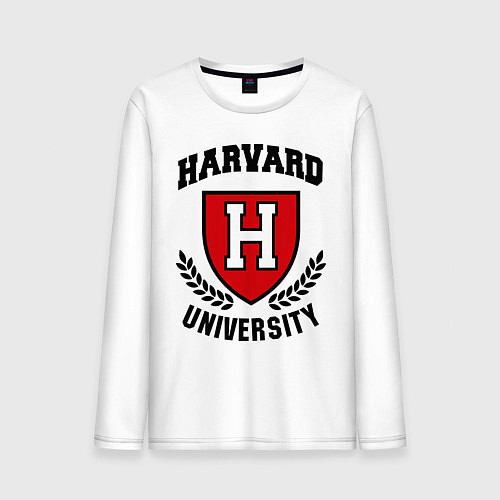 Мужской лонгслив Harvard University / Белый – фото 1