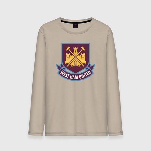 Мужской лонгслив West Ham United FC / Миндальный – фото 1