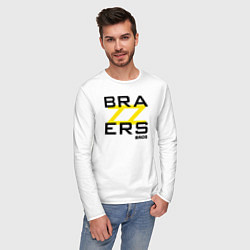 Лонгслив хлопковый мужской Brazzers Bros, цвет: белый — фото 2