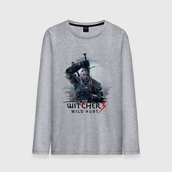 Лонгслив хлопковый мужской The Witcher 3, цвет: меланж