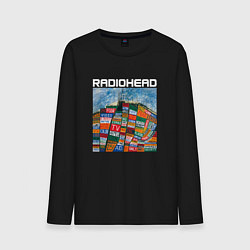 Лонгслив хлопковый мужской Radiohead, цвет: черный
