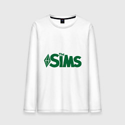 Лонгслив хлопковый мужской Sims, цвет: белый